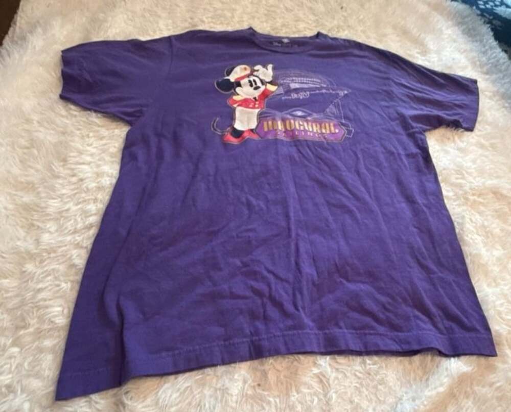 Disney Cruise Line Disney Destiny Inaugural Sailings Minnie Mouse Purple T-Shirt